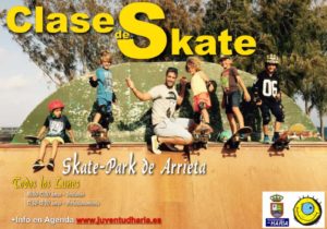 Cartel Clases de Skate Arrieta 2017